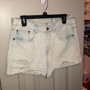 High waisted light wash BP shorts!